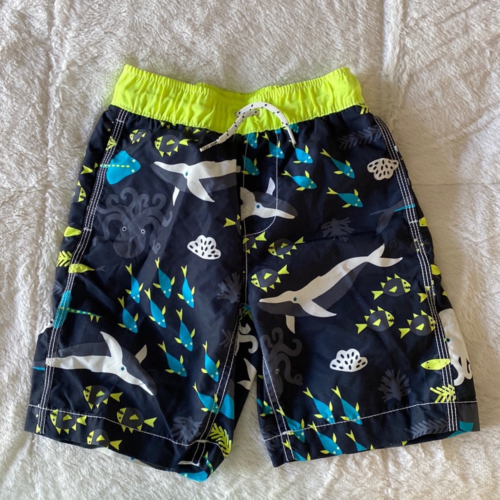 Gap Kids swim trunks. Size S 6-7 blue and yellow.